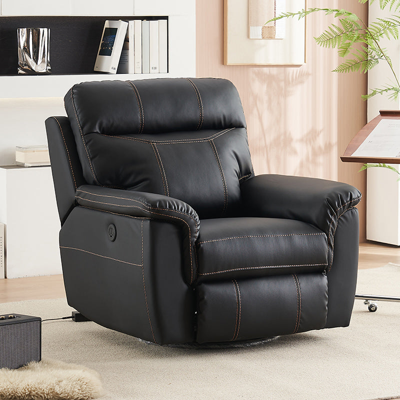 Contemporary Home Theater Recliner No Motion Manual-Push Botton Indoor