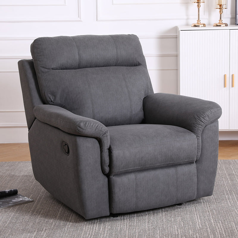 Contemporary Home Theater Recliner No Motion Manual-Push Botton Indoor