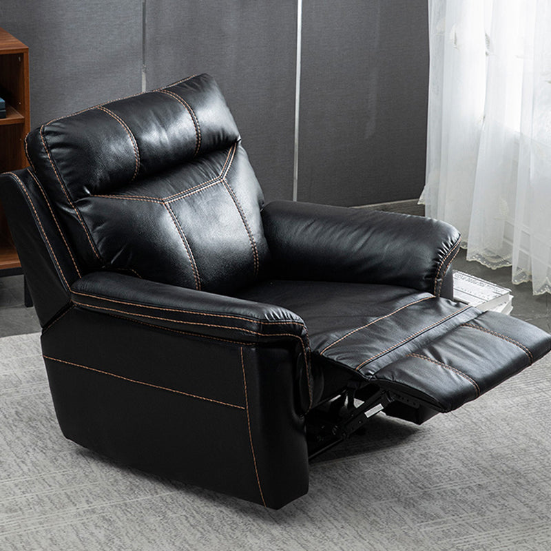 Contemporary Home Theater Recliner No Motion Manual-Push Botton Indoor