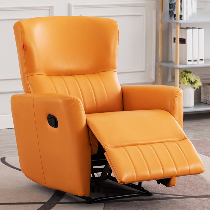 Swivel Rocker Standard Recliner Metal Frame Faux Leather Recliner Chair