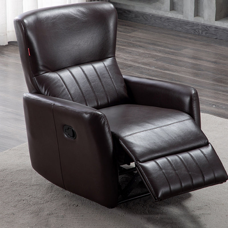 Swivel Rocker Standard Recliner Metal Frame Faux Leather Recliner Chair