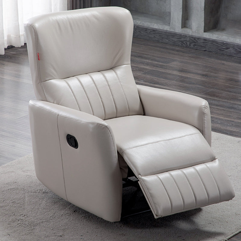 Swivel Rocker Standard Recliner Metal Frame Faux Leather Recliner Chair