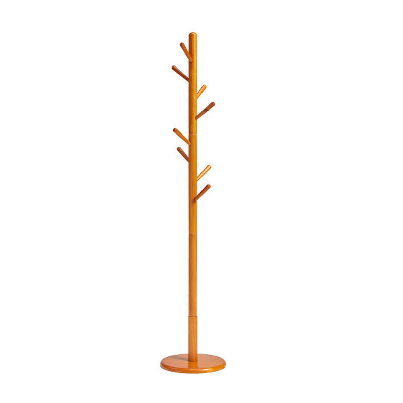 Solid Wood Entry Hall Tree Free Standing Coat Hanger for Hallway