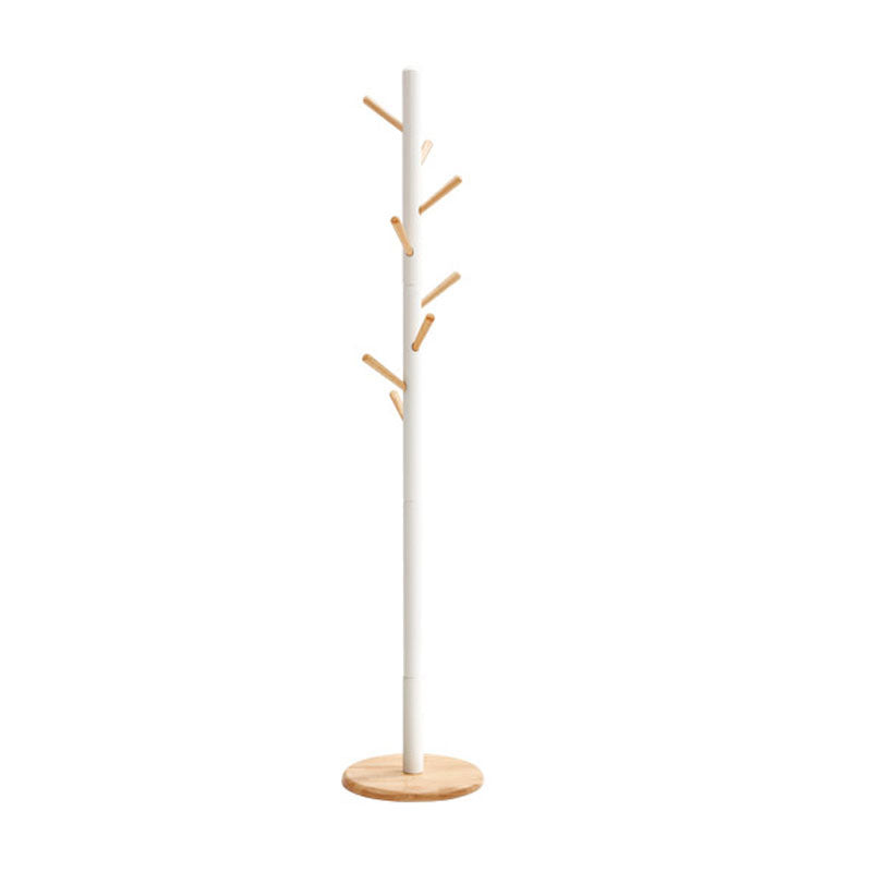 Solid Wood Entry Hall Tree Free Standing Coat Hanger for Hallway