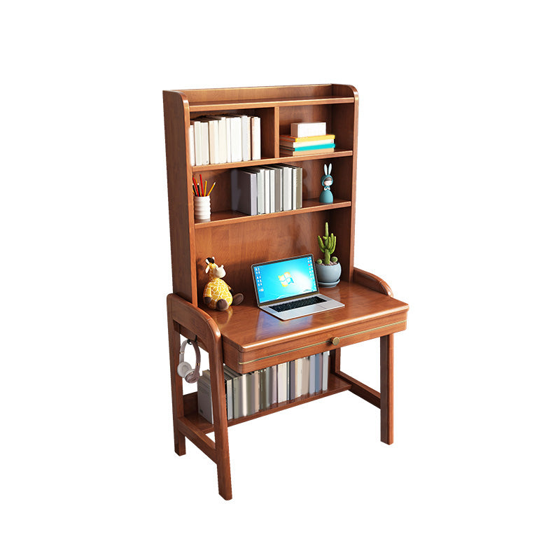 23.6"W Adjustable Computer Desk Solid Wood Child Desk with Drawer