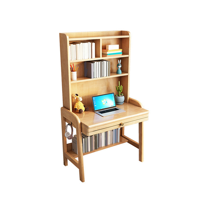 23.6"W Adjustable Computer Desk Solid Wood Child Desk with Drawer