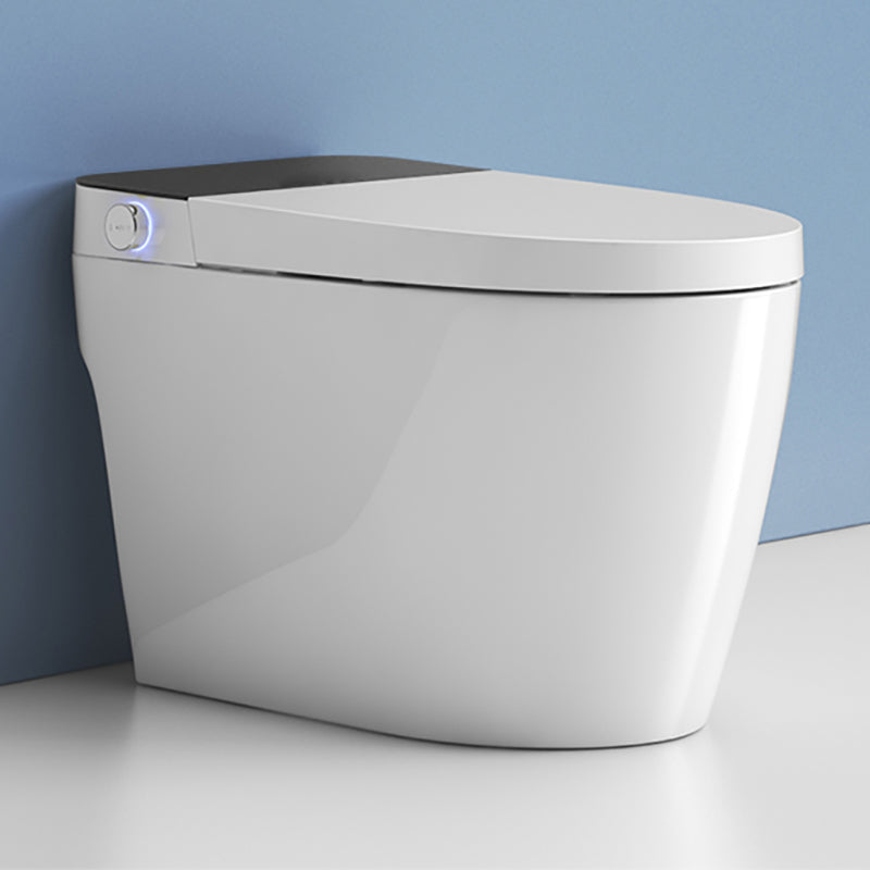 Floor Standing Bidet in White Finish with Heated Seat and Foot Sensor