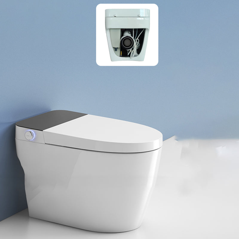 Floor Standing Bidet in White Finish with Heated Seat and Foot Sensor