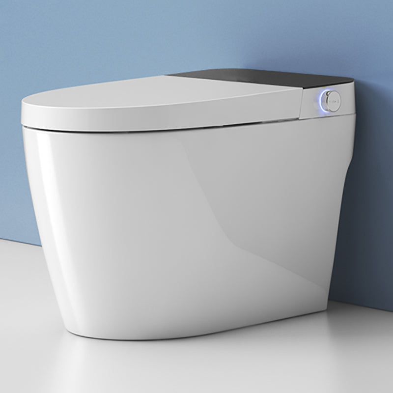 Floor Standing Bidet in White Finish with Heated Seat and Foot Sensor