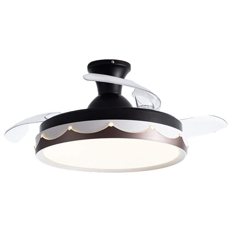 Drum LED Ceiling Fan Lighting 1 - Light Modernism Fan Light Fixture