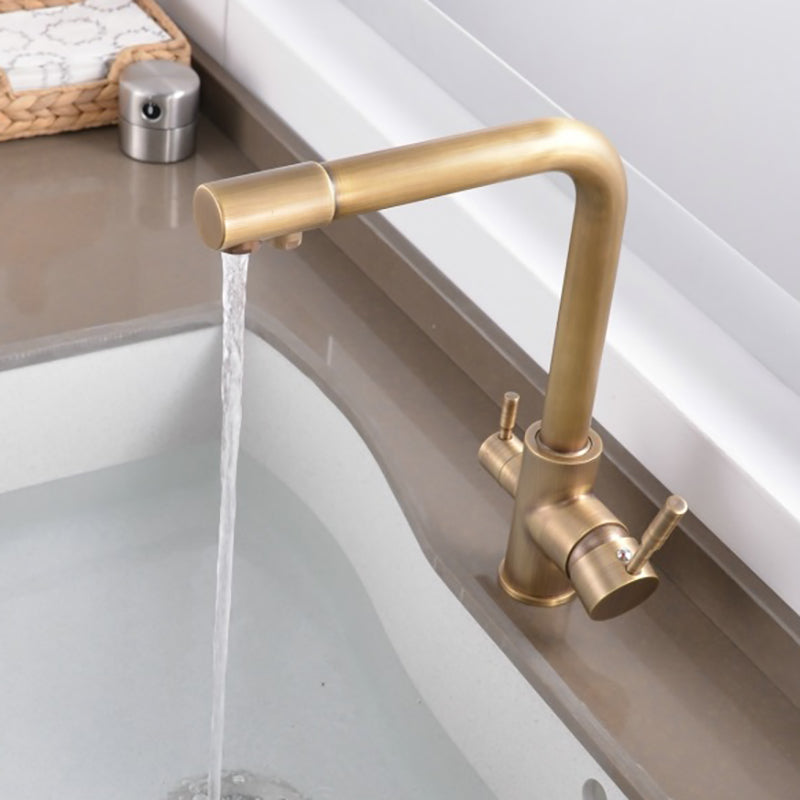 Traditional Kitchen Faucet Brass Low Profile Standard Kitchen Faucets Single Handle