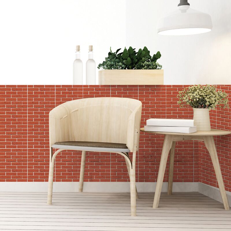 Modern Wall Panel Peel and Stick Brick Print Waterproof Wall Paneling