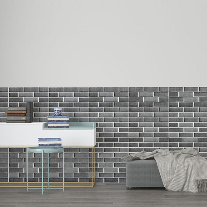 Modern Wall Panel Peel and Stick Brick Print Waterproof Wall Paneling