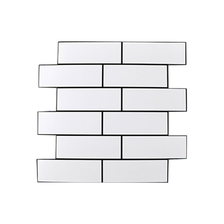 Plastic Peel & Stick Subway Tile Contemporary Waterproof Peel & Stick Subway Tile