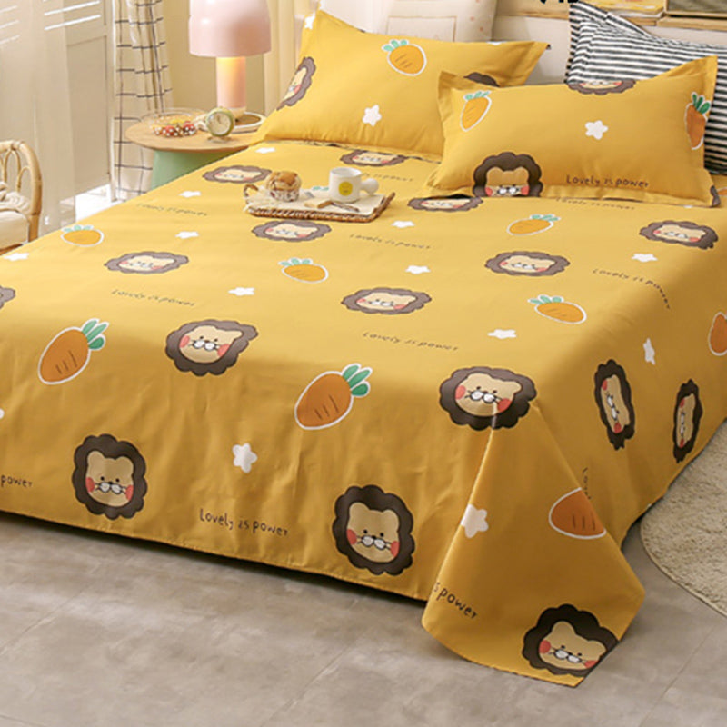 Trendy Bed Sheet Cartoon Patterned Non-Pilling 100 Cotton Bed Sheet