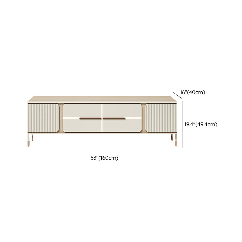 Glam TV Media Console Wooden TV Stand Console with 4 Drawers