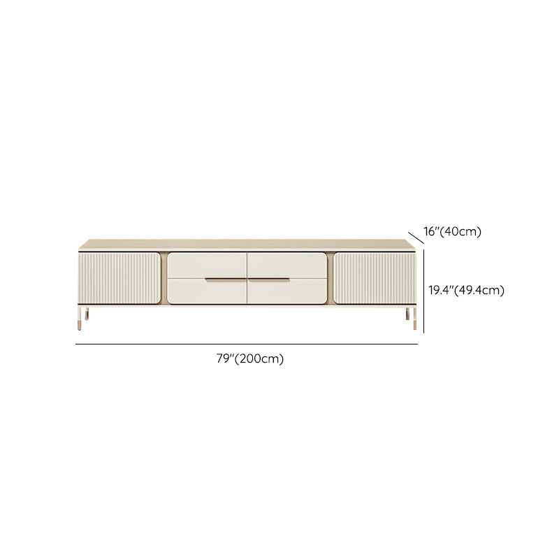 Glam TV Media Console Wooden TV Stand Console with 4 Drawers