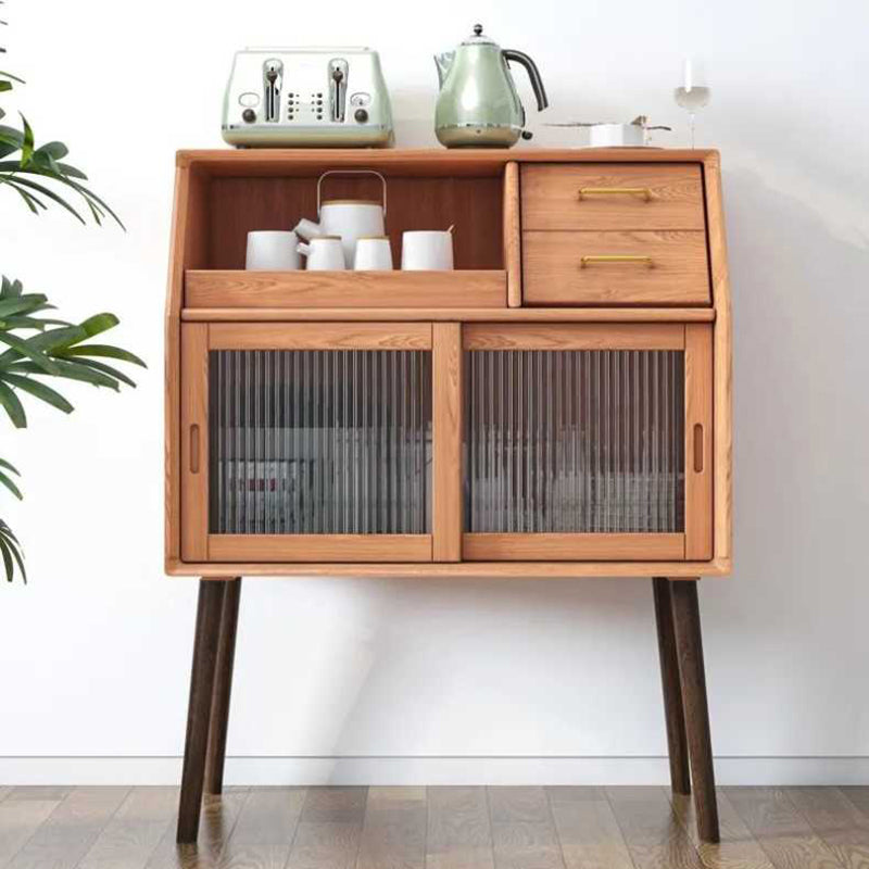 Modern Style 2 Drawers Sideboard Solid Wood Server for Dining Room