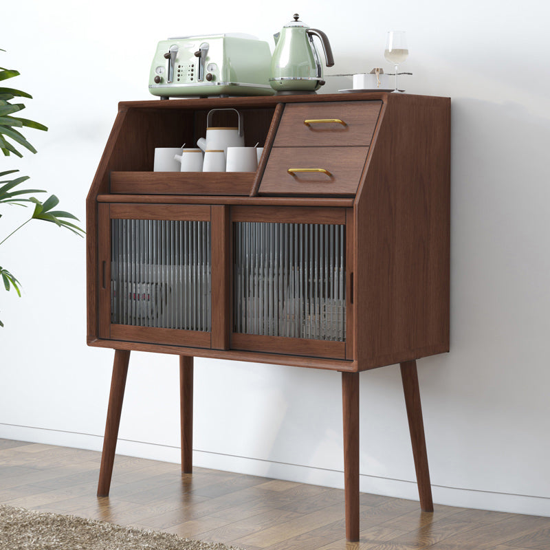 Modern Style 2 Drawers Sideboard Solid Wood Server for Dining Room