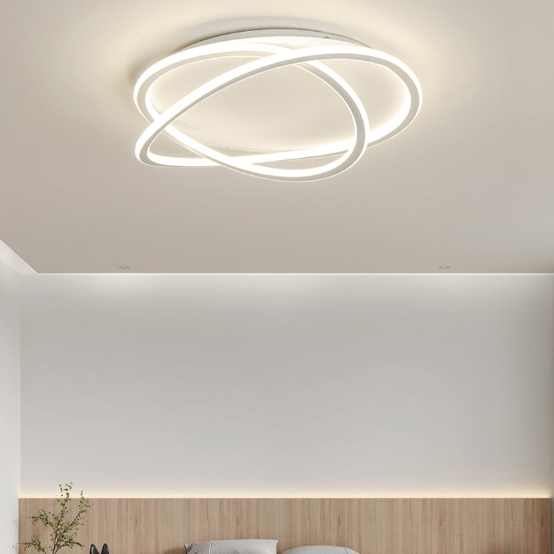 Strip Shape Ceiling Light White LED Ceiling Mount Light with Silica Gel Shade for Bedroom