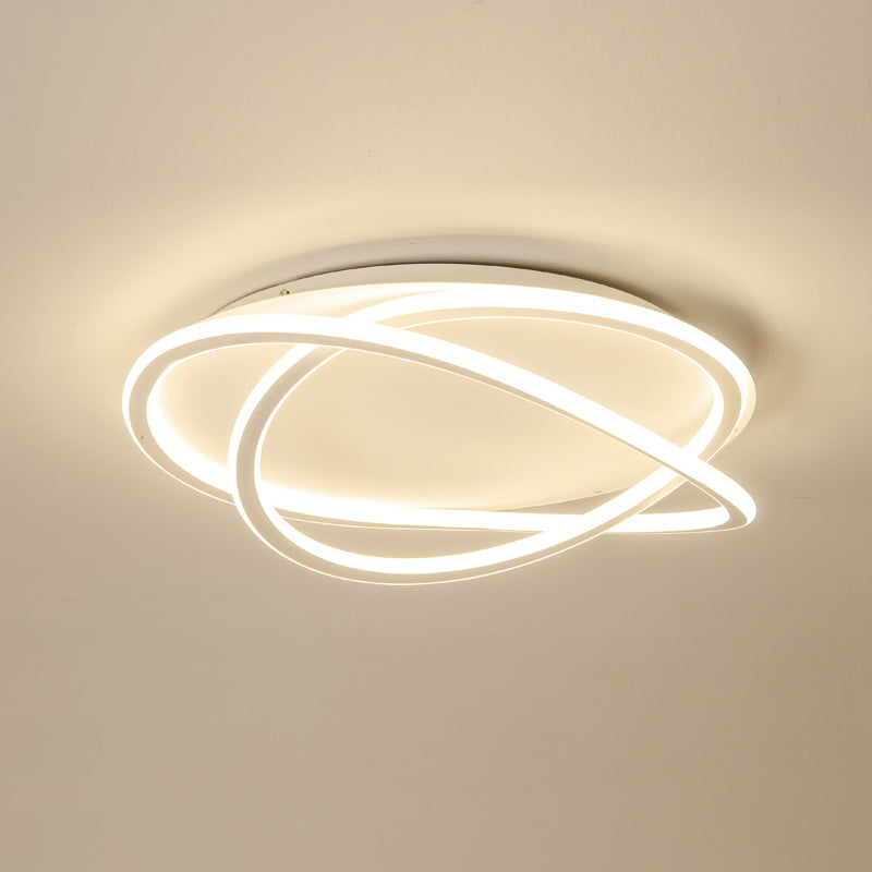 Strip Shape Ceiling Light White LED Ceiling Mount Light with Silica Gel Shade for Bedroom