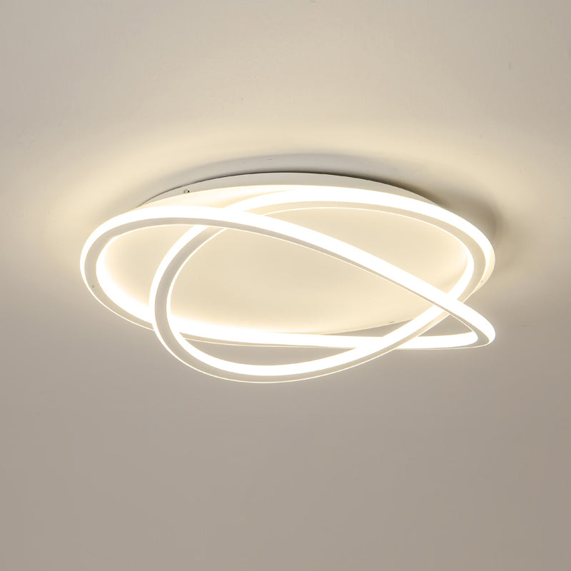 Strip Shape Ceiling Light White LED Ceiling Mount Light with Silica Gel Shade for Bedroom