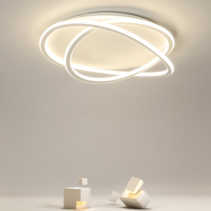 Strip Shape Ceiling Light White LED Ceiling Mount Light with Silica Gel Shade for Bedroom