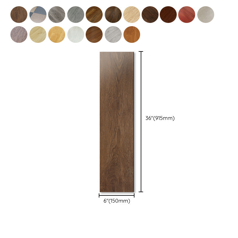 Rectangle PVC Flooring Smooth Peel and Stick Wood Look Vinyl Flooring