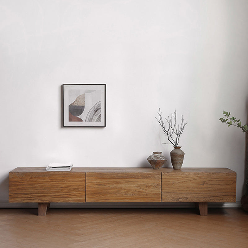 Wooden TV Media Stand Scandinavian TV Media Console with Drawers