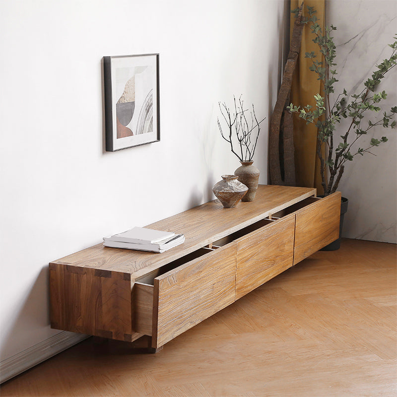 Wooden TV Media Stand Scandinavian TV Media Console with Drawers