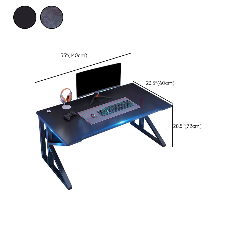 Contemporary Computer Desk Antique Finish Wooden Writing Desk with Metal Legs