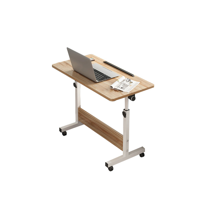 Modern Office Task Desk Rectangular Shape White/Brown/Black Writing Desk with Wheels