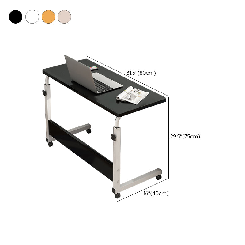 Modern Office Task Desk Rectangular Shape White/Brown/Black Writing Desk with Wheels