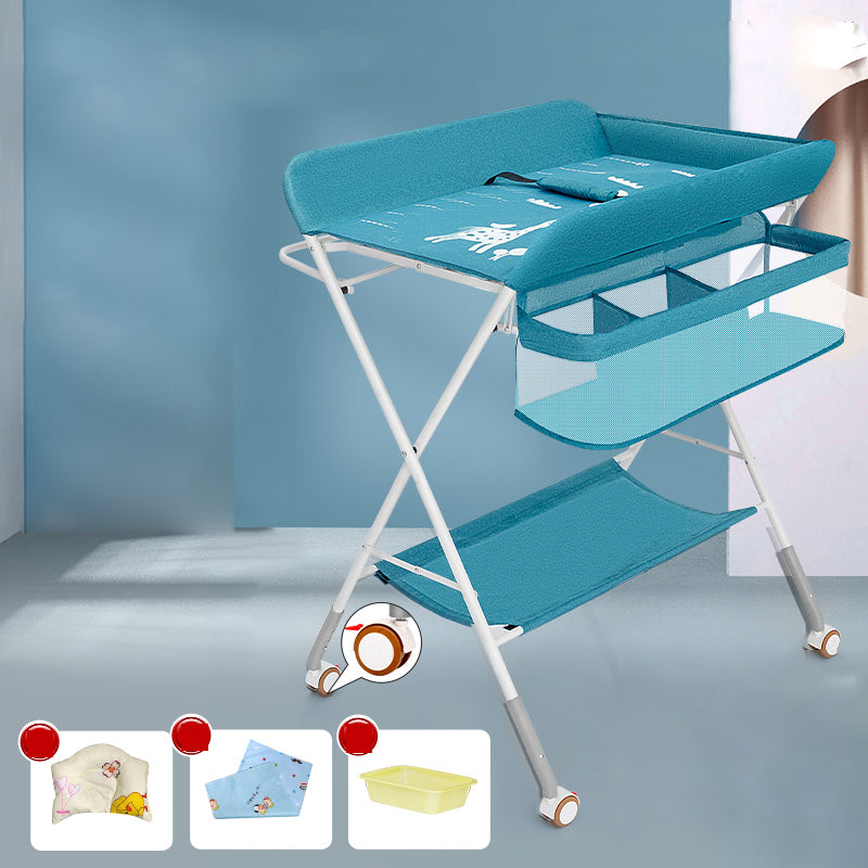 Flat Top Baby Changing Table Portable Changing Table with Safety Rails