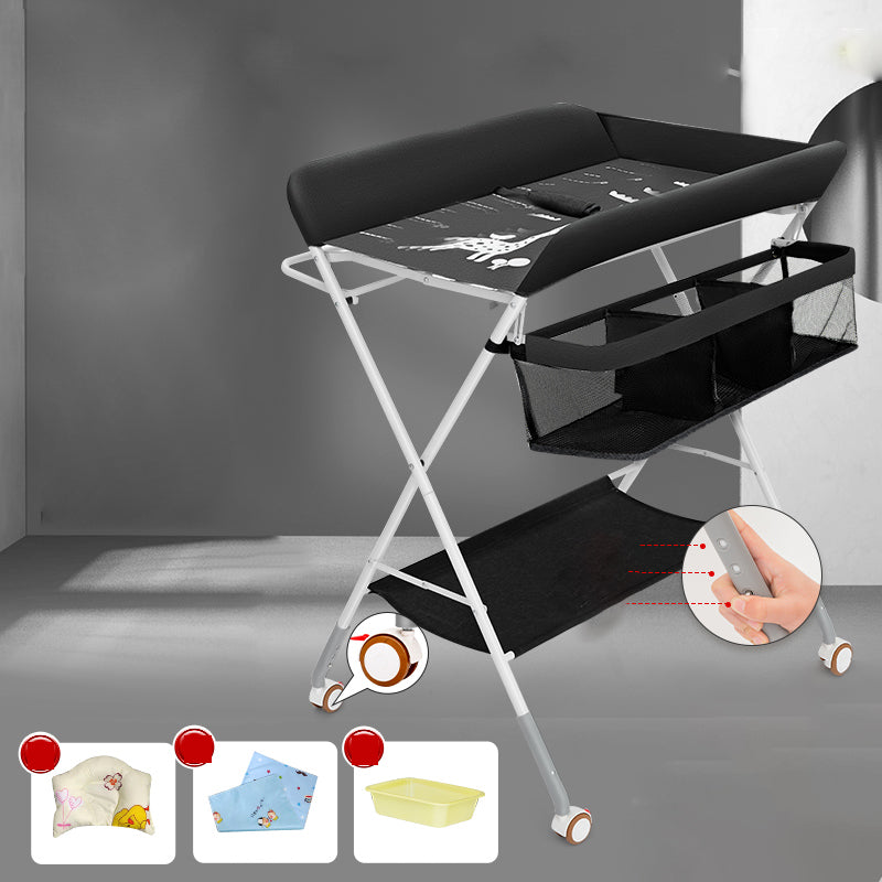 Flat Top Baby Changing Table Portable Changing Table with Safety Rails