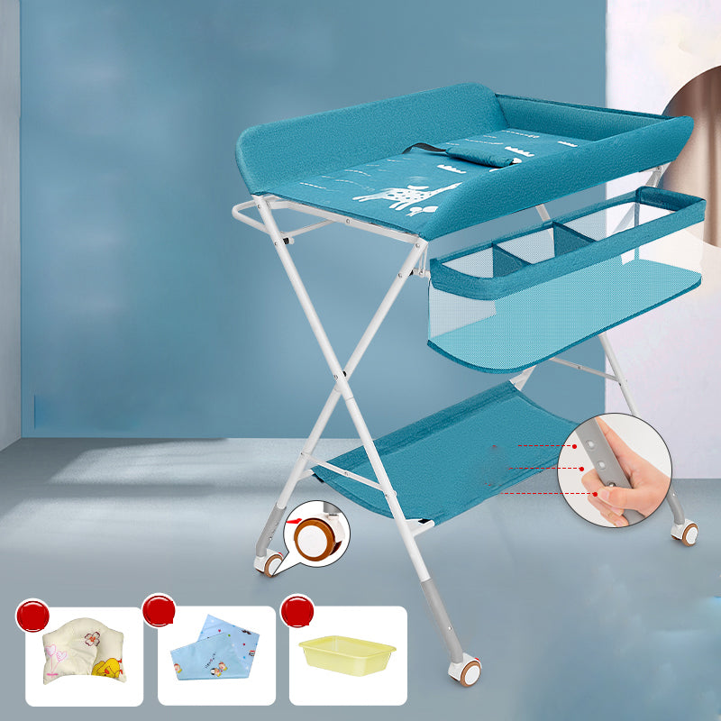 Flat Top Baby Changing Table Portable Changing Table with Safety Rails