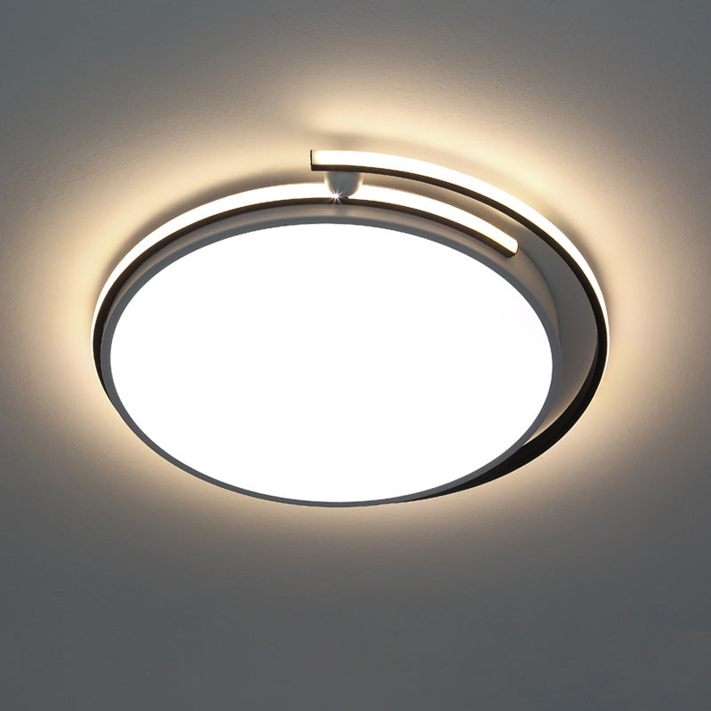 Corridor DEL Flush Light Fixture Minimalist White Flush Mount Lamp with Circular Acrylic Shade, 13 "/18" /22.5 " W