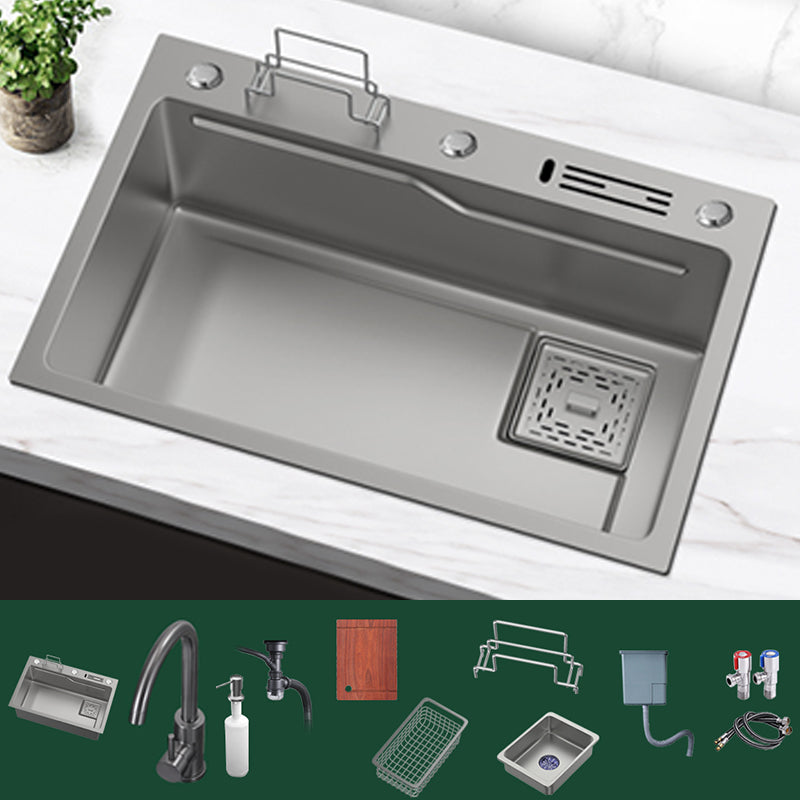 Dirt Resistant Kitchen Sink Soundproof Design Kitchen Sink with Basket Strainer