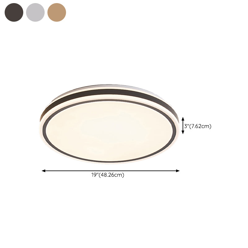 Circular Flush Mount Light Simplicity Metal Ceiling Light Fixture