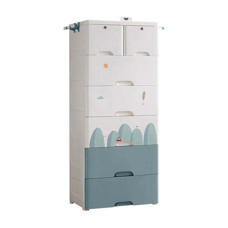 Matte Vertical Chest of Drawers Modern Plastic Kids Dresser Set