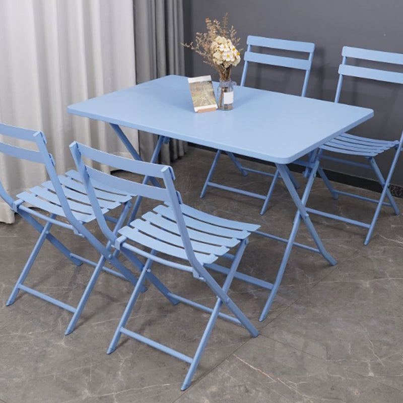 Modern Waterproof Geometric Courtyard Table Iron Base Outdoor Table