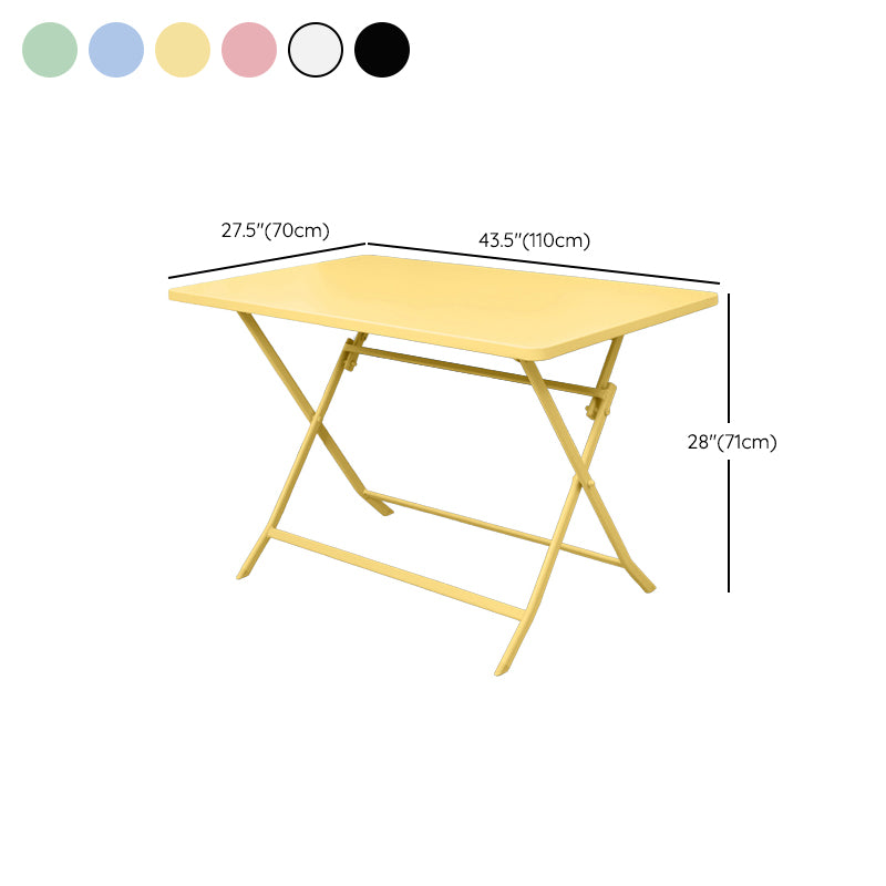 Modern Waterproof Geometric Courtyard Table Iron Base Outdoor Table