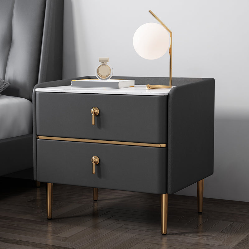 Contemporary Solid Color Nightstand Kids Wooden with Drawers