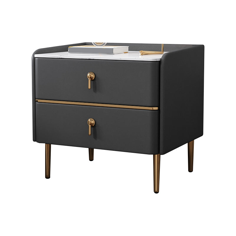 Contemporary Solid Color Nightstand Kids Wooden with Drawers