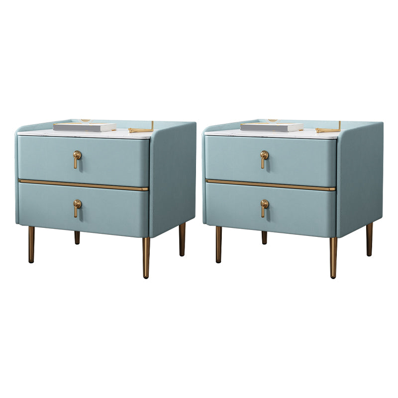 Contemporary Solid Color Nightstand Kids Wooden with Drawers