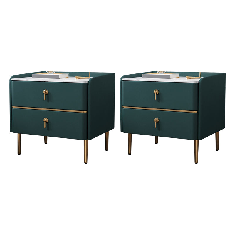 Contemporary Solid Color Nightstand Kids Wooden with Drawers