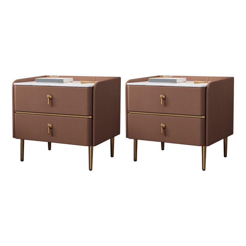 Contemporary Solid Color Nightstand Kids Wooden with Drawers