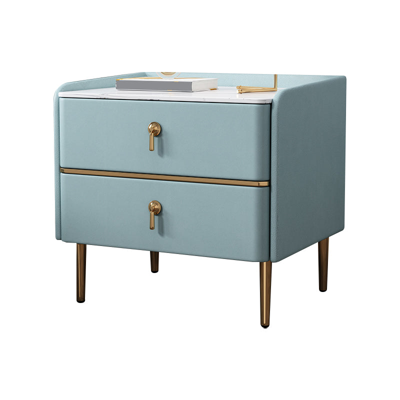 Contemporary Solid Color Nightstand Kids Wooden with Drawers