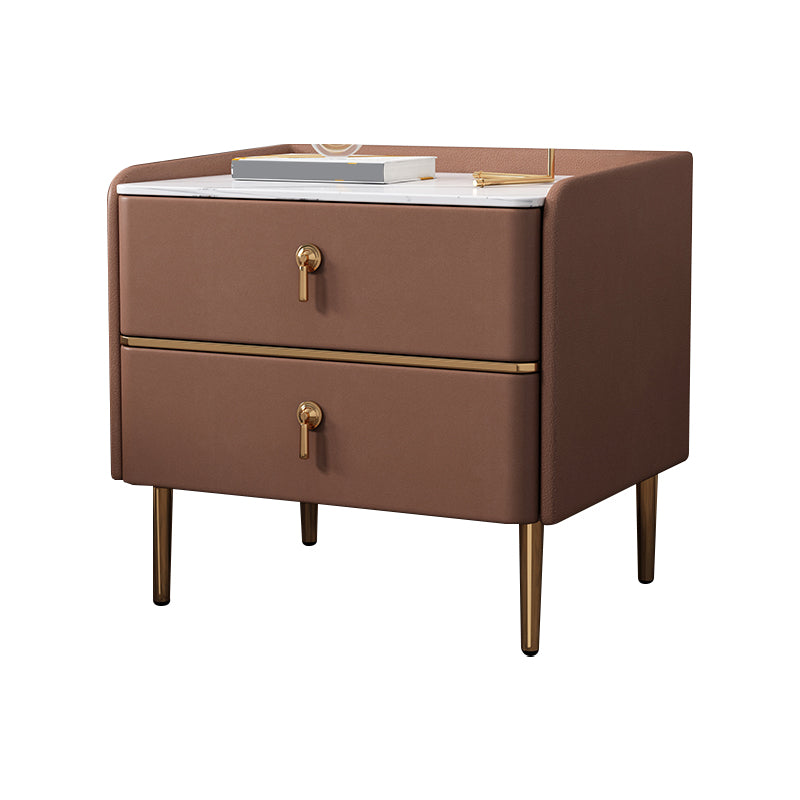 Contemporary Solid Color Nightstand Kids Wooden with Drawers