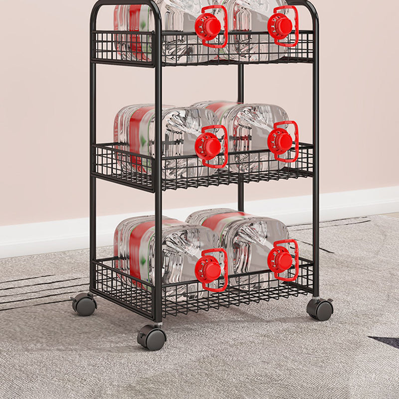 Metal Standard Bookcase with Wheels Children's Storage Bookshelf